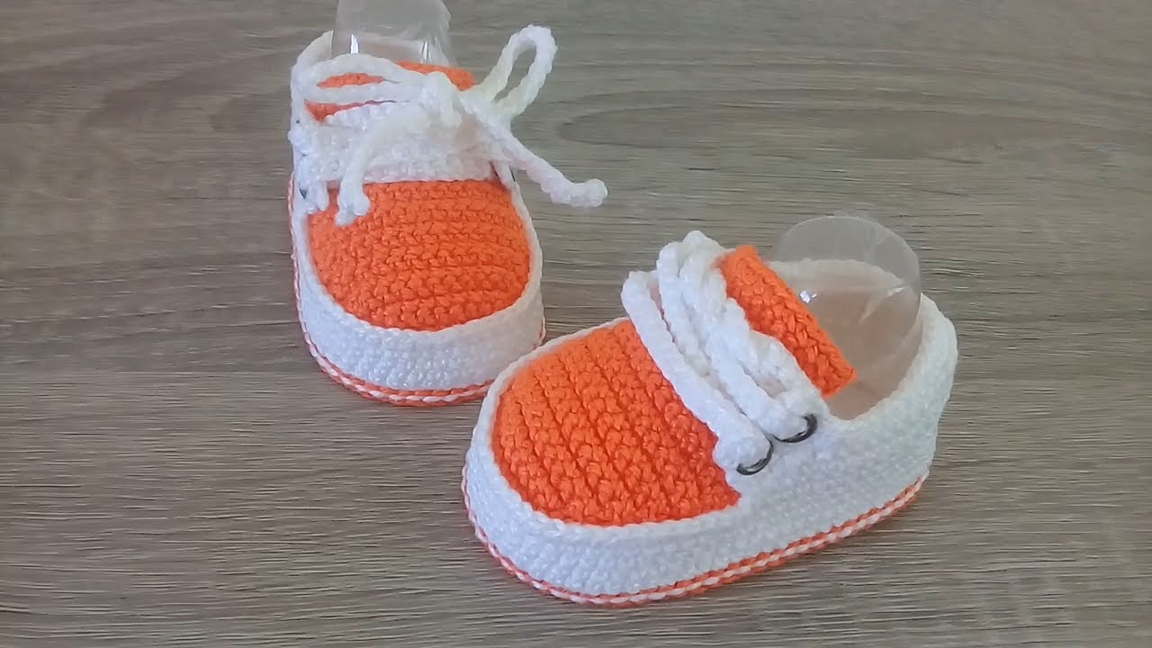 ZAPATITOS PARA BEBE - PASO A PASO - MODELO BASICO Y SENCILLO -0 3 MESES - YouTube