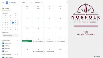Google Calendar - Hide Calendar