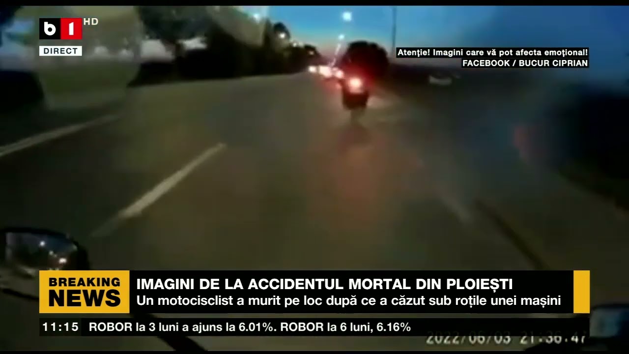 IMAGINI DE LA ACCIDENTUL MOTOCICLISTULUI DIN PLOIEȘTI_Știri B1_6 iunie 2022