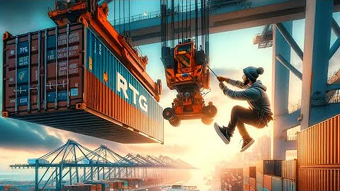 “Crane Daddy’s Precision: Mastering the RTG Crane at Port of Los Angeles”