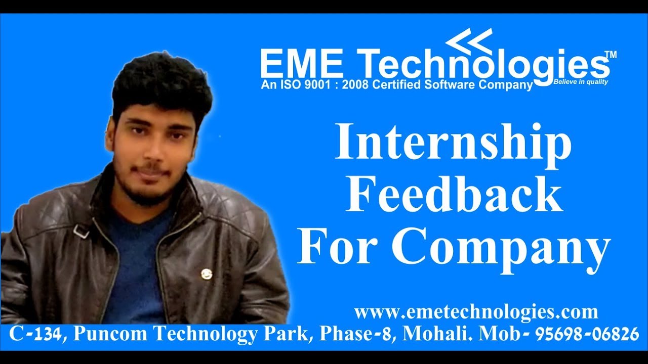 GGS College Student Feedback : Internship Feedback By Student For Company | EME Technologies