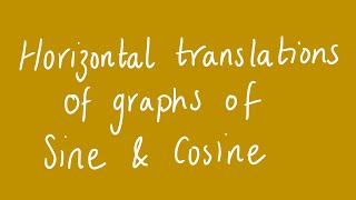 Horizontal translations of graphs of sine and cosine | Unit 1 and 2 VCE Maths Methods