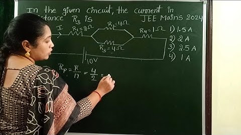 In the given circuit,the current in resistance R3 is