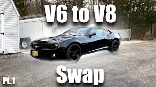 How I turned my V6 Camaro into a V8 beast: Driveway Swap