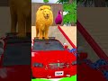 Long Slide Game with Cow Elephant Gorilla Hippopotamus Tiger 3d Animal Game Funny 3d Animals