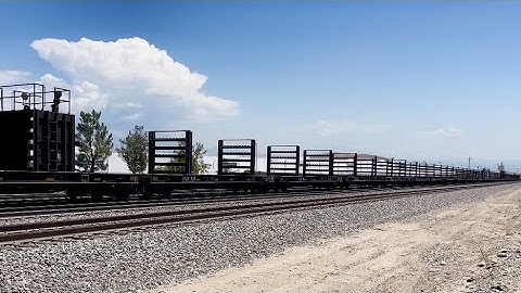 Empty Continuous Rail, Rail Cars! Grain, Lumber & Tank Cars! BNSF Manifest Train! Dolby Vision!