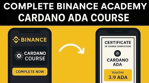 Binance Academy Cardano ADA Course || How to Complete? || Guide By Uni-Talented 