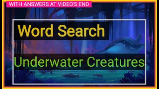 Underwater Creatures Word Search Puzzle - Find Ocean Life Names like Sharks, Dolphins, Whales and... screenshot 4