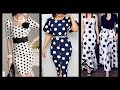 outstanding most trendyy polka dot middi dresses collection for ladies in black and white