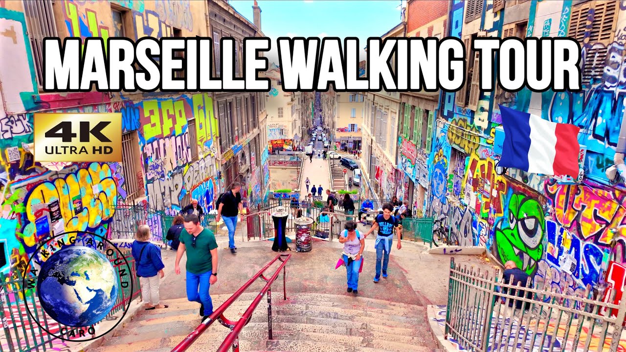 Марсель, Франция: пешеходная экскурсия в 4K (2024 г.) – удивительный опыт | Многоязычные субтитры