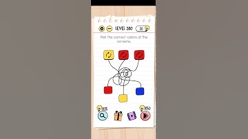 Brain test level 280 Pick the correct colors at the screens walkthrough