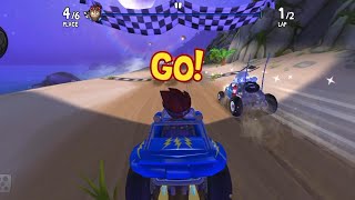 Beach buggy racing 2 - mushroom grotto - race - custom powerup deck - gameplay - rez