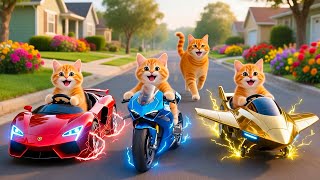 Mama Cat Trims Fur On The Farm And Makes Tiger Hat For Kittens At Home