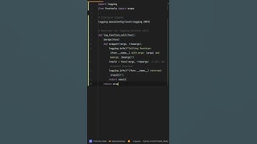How can you log function calls in Python? Unlocking the Power of Decorators for Logging in Python!