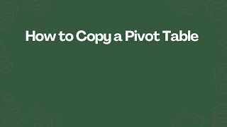 Famous How to Copy a Pivot Table Wealth
