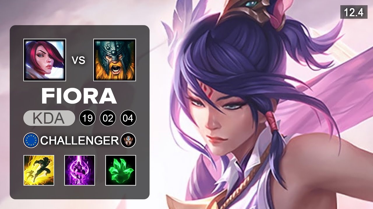 Fiora Top vs Olaf - CN Challenger - Season 12 Patch 12.4