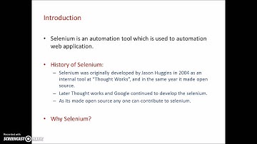 Selenium Introduction History Features
