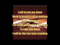 Last Man Standing - Pop Evil (Lyrics)