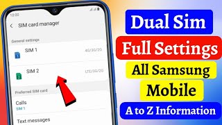 dual sim settings | samsung dual sim call settings | dual sim always on samsung