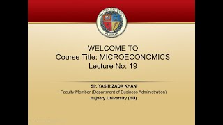 Lecture 19, Chapter 6 Firms and Production