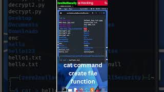 cat - command create file function Part - 4 #kalilinux #kalilinuxtutorial #cybersecurity #education