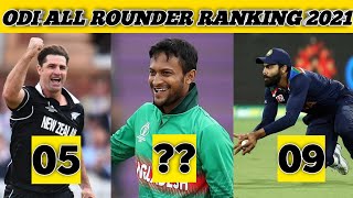 Icc Odi All Rounder Ranking 2021|| Top 10 All Rounder In Icc|| SJ TOPER |