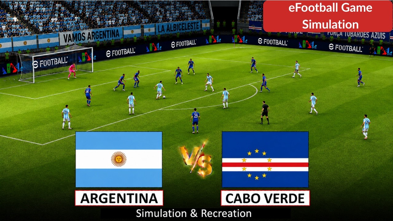 Argentina vs Cabo Verde | World Cup 2026 | eFootball Video Game Simulation Match