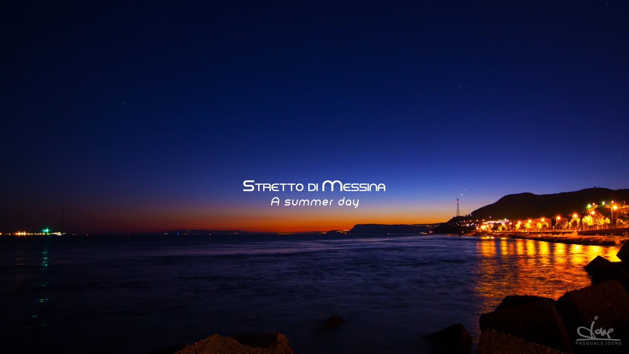 Stretto di Messina. A summer day in time-lapse.