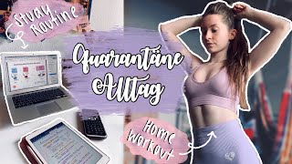 ALLTAG IN QUARANTÄNE ALS MEDIZINSTUDENTIN || Lernroutine, Vorbereitung für's Studium & Home Workout