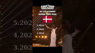Top 5 Last Entries from Denmark 🇩🇰 in Eurovision #eurovision #esc #denmark #shorts #top5 #entries