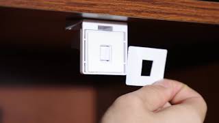 How to install cupboard locks with adaptor?