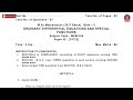 MSC MATHEMATICS 1ST SEM ORDINARY DIFFERENTIAL EQUATIONS AND SPECIAL FUNCTIONS DEC 2018 | PTU