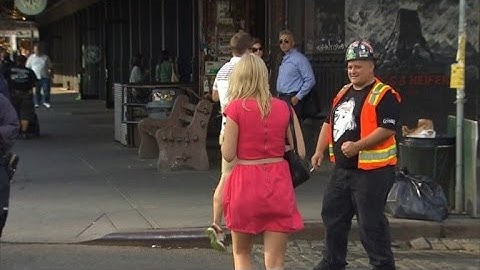 Woman Endures Cat Calls Walking in Street: 