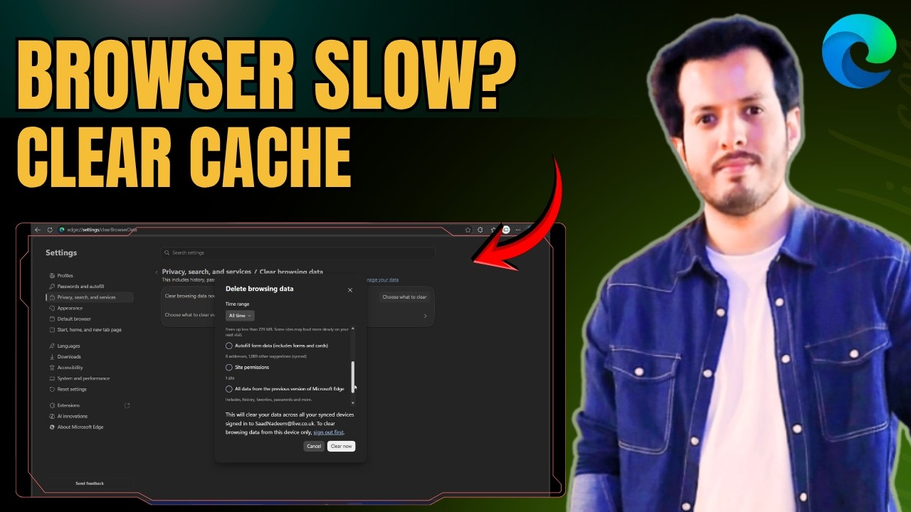 How To Clear Cache and Cookies in Microsoft Edge (Speed Up Browser Fast ...