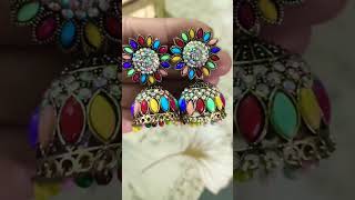 Combo colour Design Earrings #earrings #shorts #ytshorts #jewellery #youtubeshorts #tranding