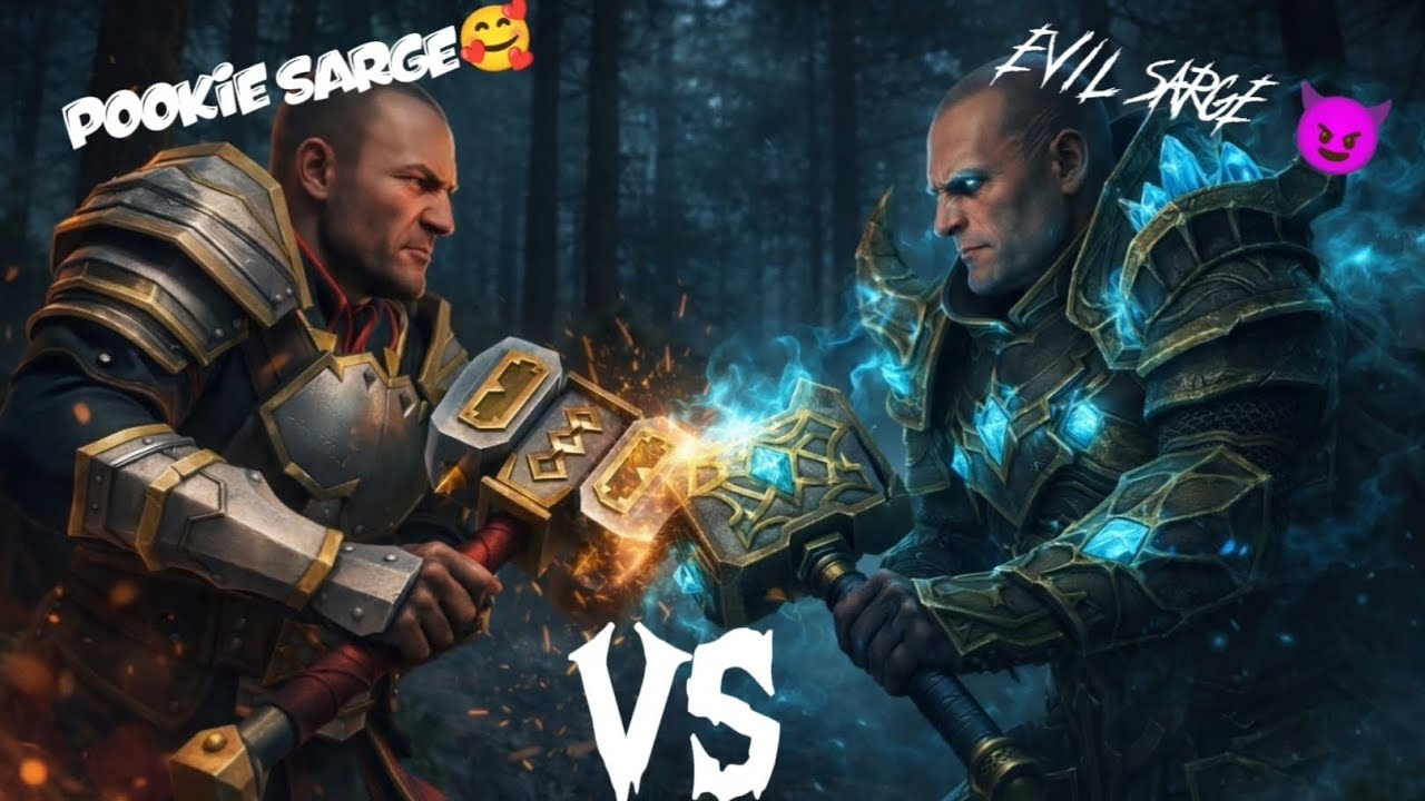 Pookie sarge 🥰 vs Evil sarge 😈 |Shadow Fight 4 Arena| #mobilegaming #shadowfight 