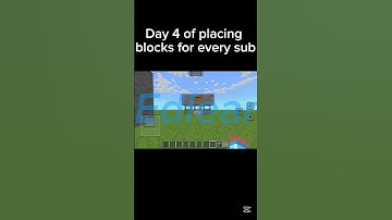 Day 4 of placing blocks for every sub