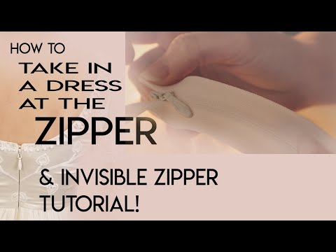 How to Take In a Dress at the Zipper & Invisible Zipper Tutorial