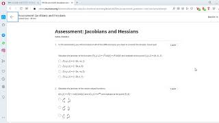 Mathematics For Machine Learning(Multivariate Calculas)-WEEK-2(Assement jacobians and Hessians)