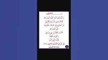 سورة الصف - سورة 61 - اية 14