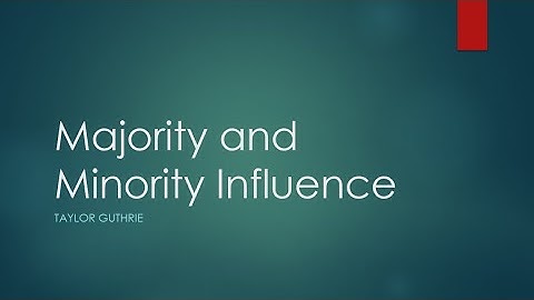 Group Dynamics: How do majorities and minorities influence group behavior?