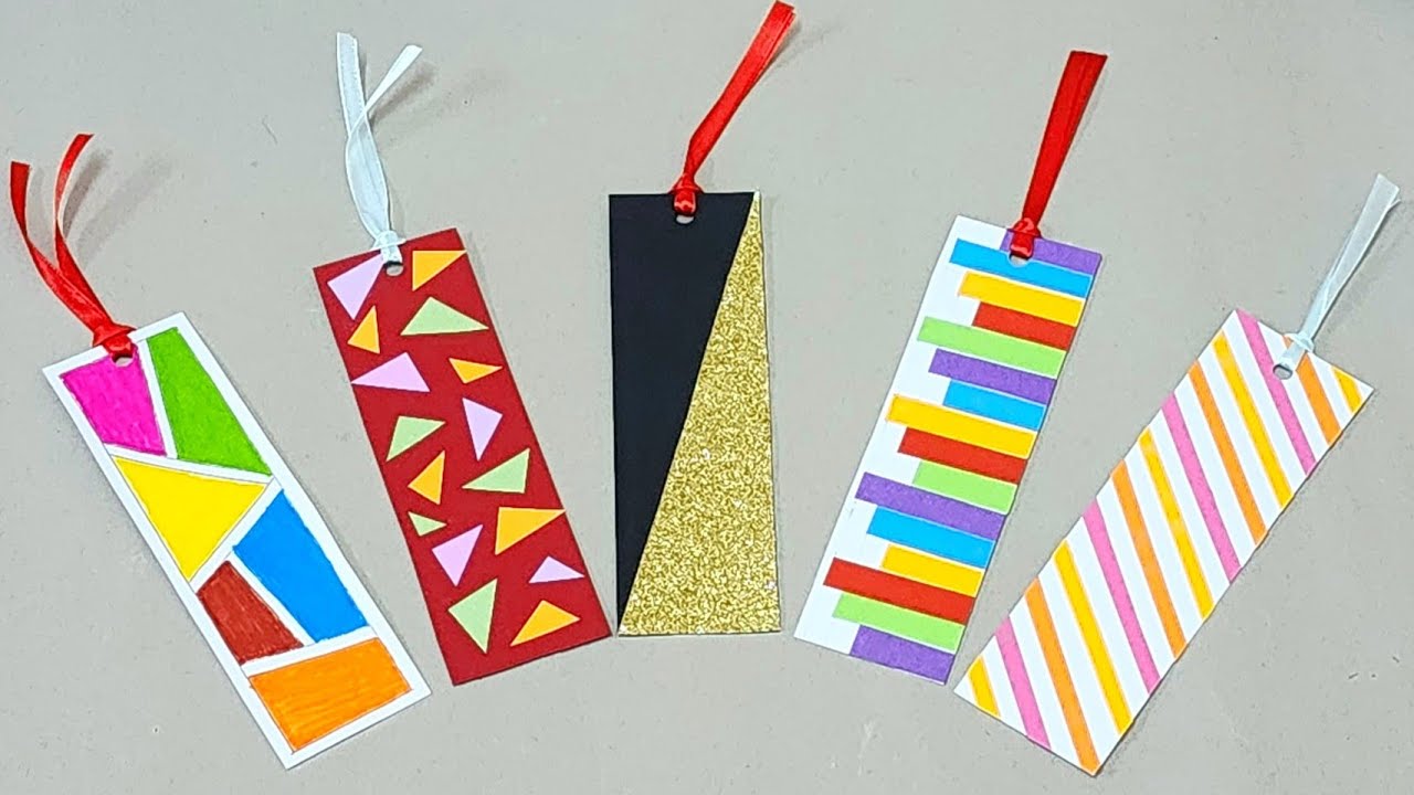 How to make a Simple paper bookmarks,easy paper crafts, 