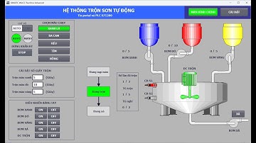 Lập trình tia portal - Hệ thống trộn sơn tự động PLC S71200