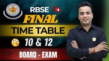 RBSE Annul Exam Time Table 2026