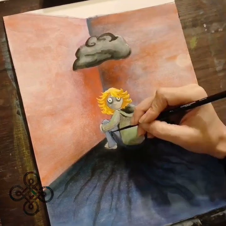 Rain Clouds #artyherapy #arcadianwild #raincloud #lightning #mentalhealth #watercolor #stopmotion