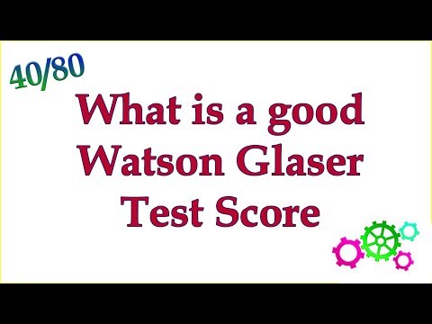 What Is A Good Watson Glaser Score Explained YouTube
