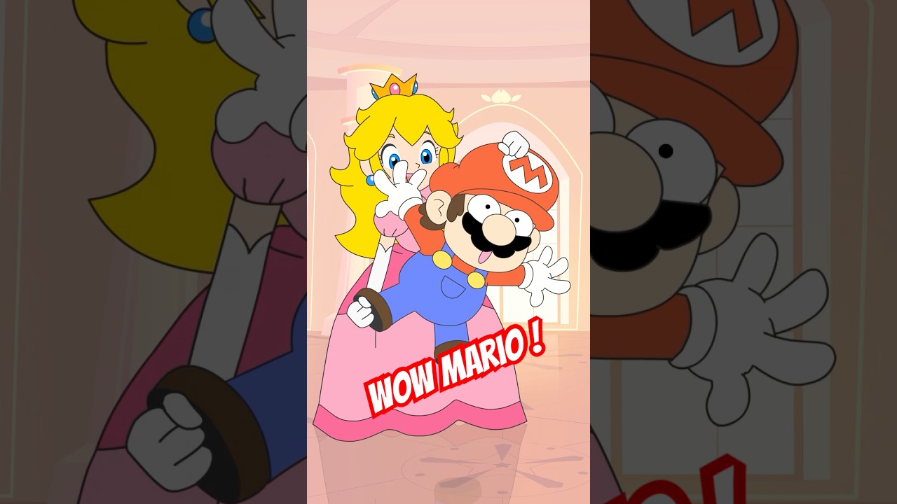 Funny #mario game #peach #bowser jr wants to join