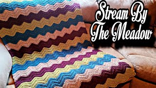 Easy Crochet Ripple Blanket Tutorial - Stream By The Meadow Profile