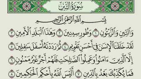 سورة التين بصوت القارئ أحمد محمد سلامة