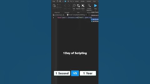 1 Second VS 1 Year | Scripting in Roblox Studio #lua #robloxstudio